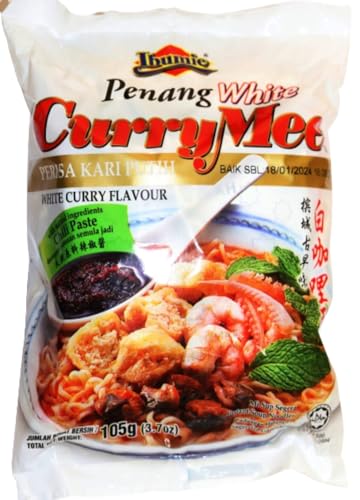 Image of Ibumie | Penang White Curry Seafood Noodles | Malaysian Style Instant Noodle|105Gm (Pack Of 4) Healthy Food - Low Carb, 105 Gm