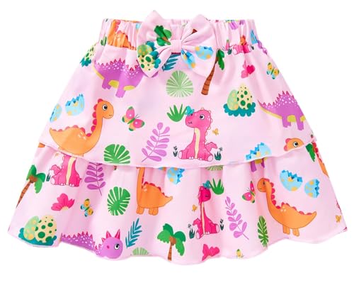 Image of Girls Skirt Set 2 Piece Outfit Toddler Summer Clothes Ruffle Sleeve T-Shirt Bow Knot Tutu Skirt Outfit Set