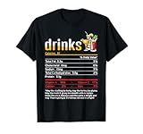 Funny Drinks Nutrition Facts Thanksgiving Christmas T-Shirt