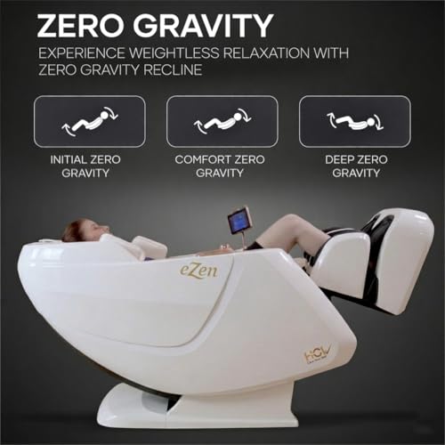 Image of HCI eZen AI Powered 4D Full Body Massage Chair | Advanced S&L Track Massage | Zero Gravity Recliner | 12 Auto Programs with Rocking Mode | Foot Roller | Bluetooth Speakers & Smart Controls (Black)