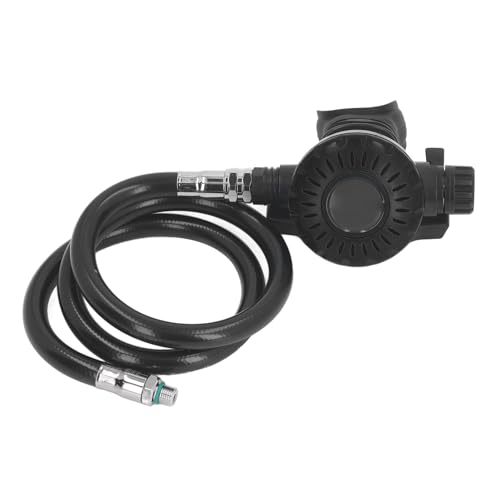 Engineered Diving Breathing Valve, Stable and Gear with Medium Pressure Tube for Snorkeling (Black)