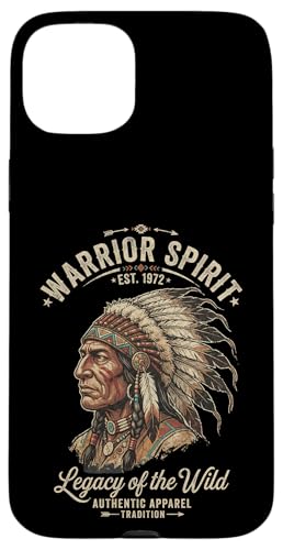 Warrior Spirit Chief Headdress Legacy �g���C�o���A�[�g �A���e�B�[�N�� �X�}�z�P�[�X iPhone 15 Plus �p