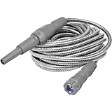 Bernini Expandable Metal Garden Hose 50 Ft Super Flexible Garden Hose, Lightweight, Kink Free, Puncture Resistant, 304 Stainless Steel Hose With Aluminum Spray Nozzle, 50', Grey
