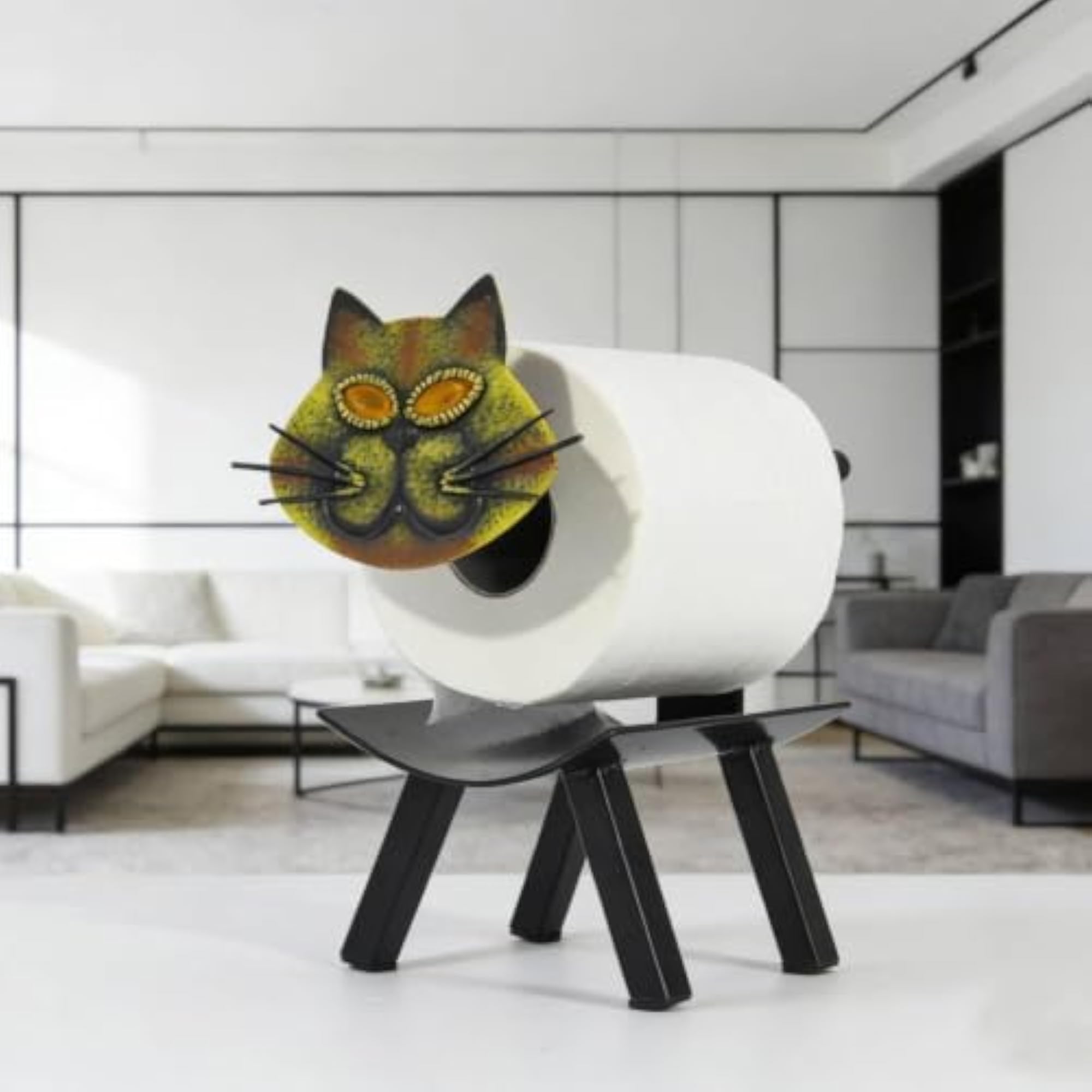 Creature Head Tabletop Toilet Paper Holder for Bathroom