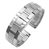 Materiale di alta qualità: Realizzato in acciaio inossidabile di alta qualità, questo cinturino orologio offre una durata eccezionale. L'acciaio inossidabile è rinomato per la sua resistenza alla corrosione, graffi e macchiature, garantendo che il cinturino mantenga il suo aspetto elegante e lucido nel tempo, anche con l'usura quotidiana.