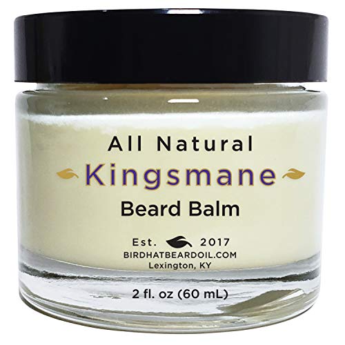 Birdhat Beard Balm - Kingsmane, scented beard balm for men - All Natural Beard Oil Treatment (2 oz)