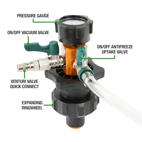 Image of OEMTOOLS Cooling System Refill Kit - Universal Adapter, Vacuum Leak Test, 5 Bushings & Storage Case