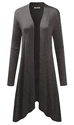 Cardigan Femme - Pull Femme Manteau À Manches Longues Décontracté Lâche Col Rabattu Crochet Pull Tricoté Cardigans Solides Blouse Survêtement - Gris XXL Cover