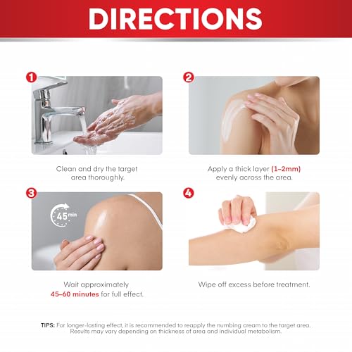 Image of Treatonic 5% Lidocaine Numbing Cream: Lidocaine Cream Maximum Strength for Pain Relief, Itching, Burning, Soreness, Hemorrhoid Treatment - Fast Acting & Long Lasting Numbing - 2.1 oz