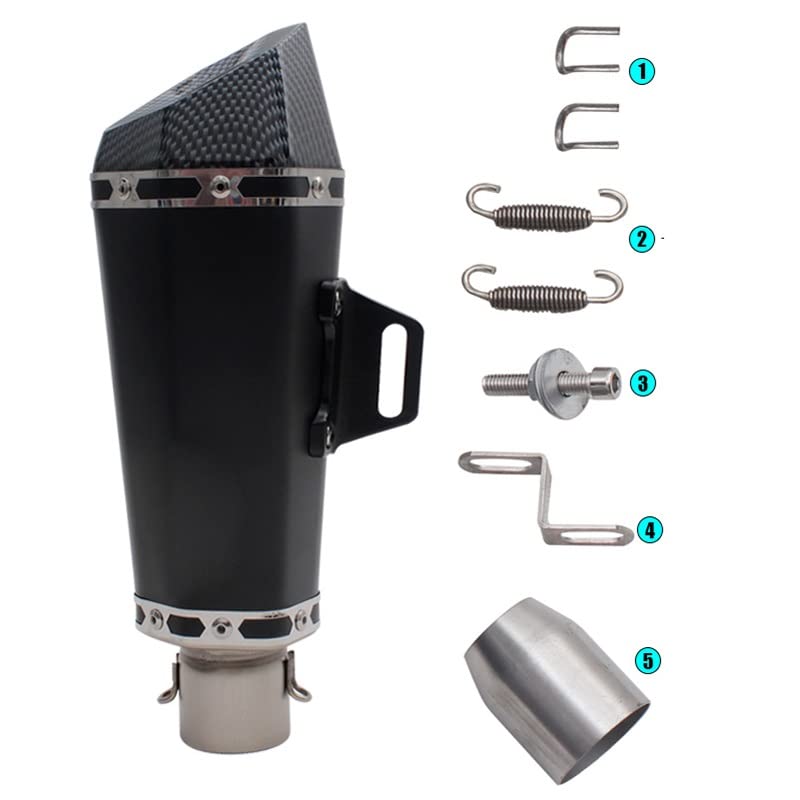 Keenso Universele 2 OD Om 2.5 OD Motorfiets Uitlaatpijp Adapter Connector Reducer Uitlaat Rvs 51mm tot 60mm Wijzigingen aan het uitlaatsysteem