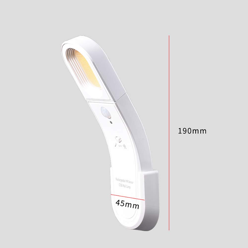 La luz del Sensor, Armario de luz, LED portátil Noche la luz, USB Recargable, 2 Modos de inducción, sin Cable 360 ​​° de rotación, baño, Pasillo, Garaje (2 Pack)