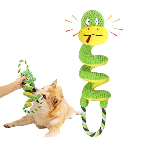 Ferizzia Jouet Corde Chien, Jouets pour Chiens Couineur, Jouet Chien Indestructible, Corde de Jeu à Mâcher Toys pour Dogs pour Petits, Moyens et Grands Chiens