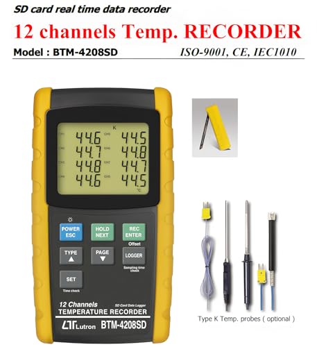 i-POOK 12 channels Temp. RECORDER BTM-4208SD accurate and reliable temperature measurements with real-time data logging Multi-Channel Temperature Recorder with data logging made in Taiwan