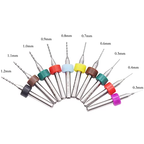 Sunxeke N1-009 50Pcs Pcb Drill Bits Set Dremel Drill Bits Spiral Flute Carbide 0.3Mm-1.2Mm For Pcb Circuit Board Stone Dremel Jewelry Making Etc thumb #2
