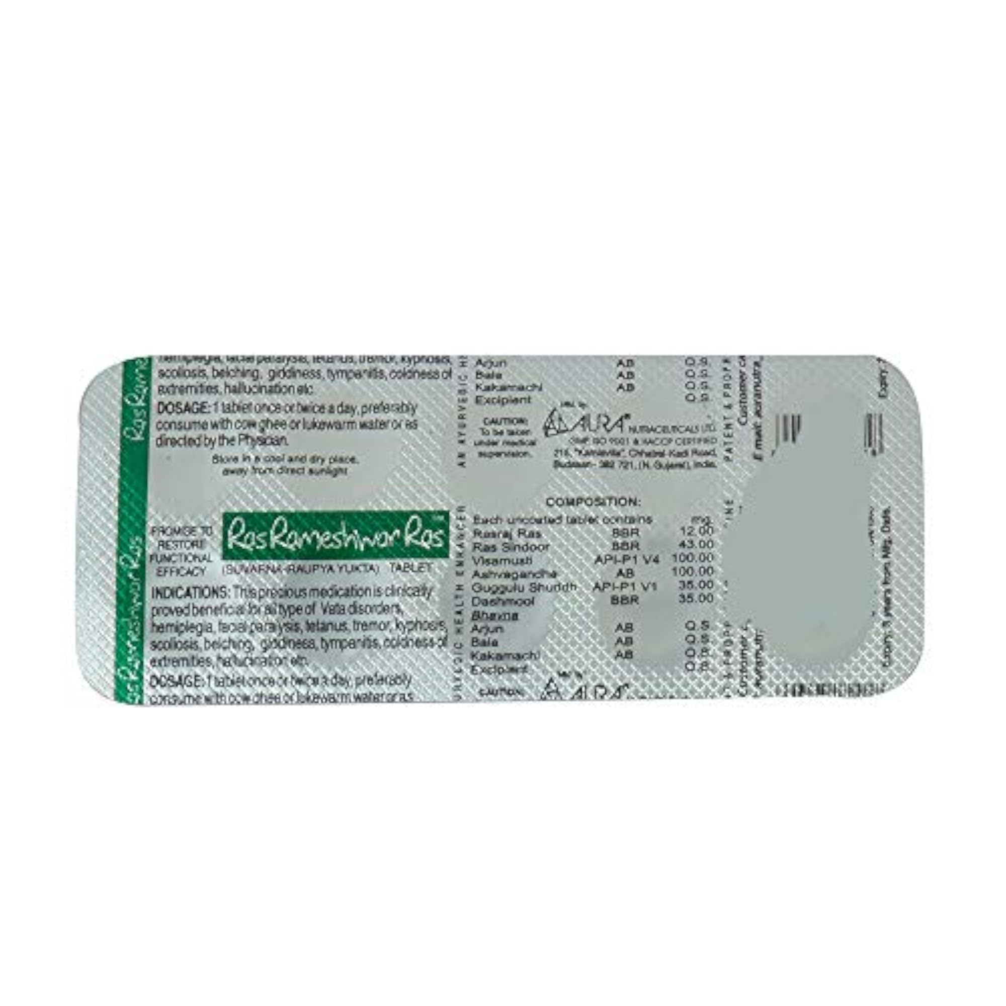RasRameshwarRas Tablets - 30 Tablets