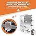 NeoKaleido 2 Pack Adjustable Boat Lift Installation Wheel Kit, Heavy Duty Adjustable Bracket Fit Universal Lifts and Dock Shafts, Fits Most 2
