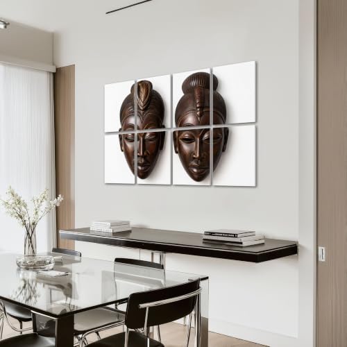 8 Pack Paneles Acústicos Artísticos de Madera Africana Absorbentes de Sonido Paneles Decorativos Autoadhesivos para Estudios de Grabación en Casa 48"x32" miniatura 7