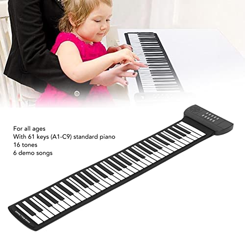 CCYLEZ 61 Touches Hand Roll Piano Portable, Clavier de Piano Pliable pour Tous Les Âges Cadeaux, Son Surround Stéréo 4D… - Les Beatles, Paul McCartney, John Lennon, RIngo Starr, George Harrison CCYLEZ 61 Touches Hand Roll Piano Portable, Clavier de Piano Pliable pour Tous Les Âges Cadeaux, Son Surround Stéréo 4D… – Image 5