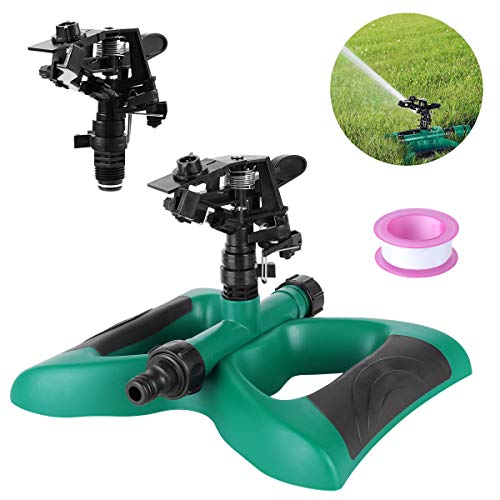 Preisvergleich Produktbild FIXKIT Rasensprenger, Automatische 360 Grad Garten Sprinkler mit Auswirkungs Sprinkler geeignet für Rasen, Pflanzen, Blumen, Gemüse