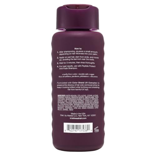 Image of Kristin Ess+ Anti-Fade Moisturizing Conditioner with UV Color Shield & Peptide Technology for Prolonged Color Vibrancy - Sulfate Free, Paraben Free, Vegan, 10 fl oz (Pack of 12)