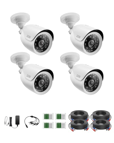 Image of ZOSI 4 Pack HD-TVI 1920TVI 1080p Security Camera Outdoor Indoor
