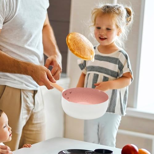 Sartenes antiadherentes con mango de madera para cocina de gas e inducción 3