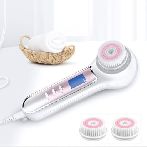 Pacote com 2 escovas de limpeza facial, cabeça de substituição de cabeça de escova de limpeza facial