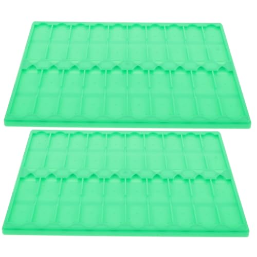 OSOLADY 2 Pcs Plastic Microscope Slide Drying Stand Microscope Slide Storage Rack Laboratory Microscope Slide Rack Drying Holder for Microscope Slides Light Green