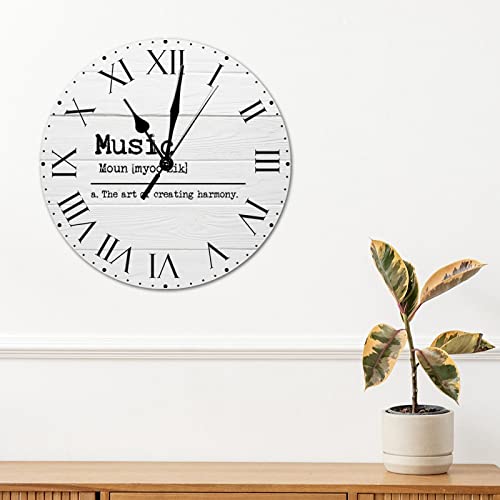 PVC-Wall-Clock-Music-Definition-Hanging-Clock-Primitive-Quotes-Roman-Numerals-Clock-10in-Typography-Wall-Art-Battery-Operated-Large-Wall-Clock-for-Living-Room-Bedroom-Office-Kitchen-Decor PVC Wall Clock Music Definition Hanging Clock Primitive Quotes Roman Numerals Clock 10in Typography Wall Art Battery Operated Large Wall Clock for Living Room Bedroom Office Kitchen Decor