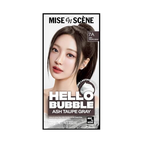 Hello Bubble Hair Color Dye Set Product of Korea - Pack of 1 (Ash Taupe Gray (7A))