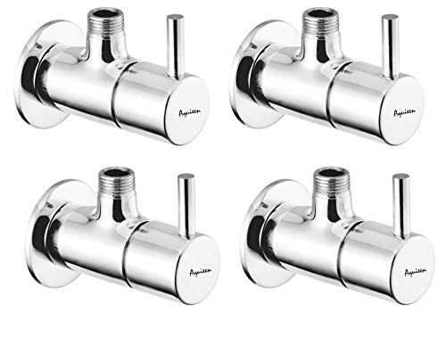 Image of Aquieen Full Brass Heavy Angle Stop Valve with Wall Flange Fluid (4)