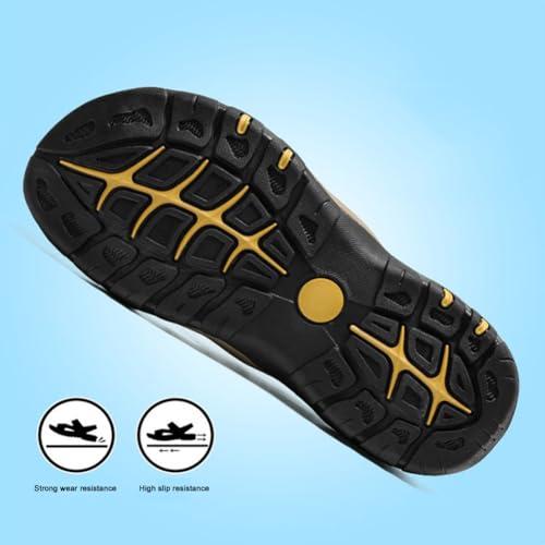 men sandals oversized cowhide non slip casual water wading sports hollowed out breathable toe wrapped beach shoes4