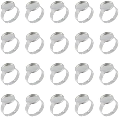 UNICRAFTALE Ring Rohling Set - 16 Teile Edelstahl Cabochon Fassungen