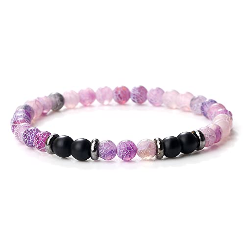 Bracelet élastique oeil de tigre 6mm pour soulager le stress du poignet