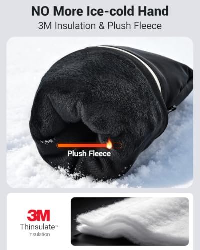 Pixel Panda Ski Mittens