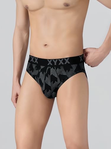 Image of XYXX Metrix Cotton Modal Brief for Men | Snug Fit with Anti-roll no-Marks Waistband | Printed Underwear for Men Combo