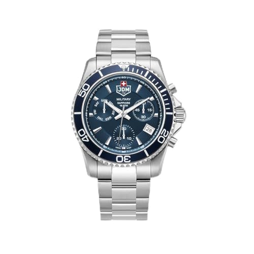 Montre Hommes Analogique JDM Military en acier inoxydable de fabrication suisse premium