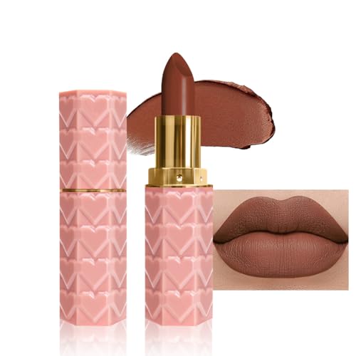 Image of evpct 1Pcs Dark Brown Lipstick, Silky Velvet Matte Lipstick Pack Sets for Women, Long Lasting Smudge Proof Lipstick Lip Stain Makeup Kit matte lipstick 24 hours original N05