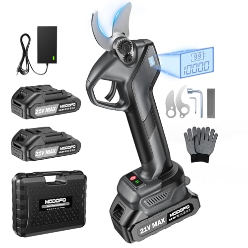 Upgraded Electric Pruning Shears, 1.6' Cutting Diameter Cordless Pruner with LCD...