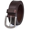 Men’s Full Grain Leather Belt for Everyday Casual Jeans, 1.5″ Handmade Men Leather Belts with Gift Box