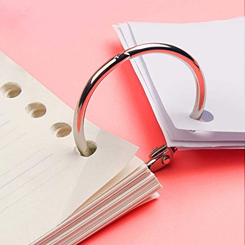 Loose Leaf Binder Rings Office Book Ring Clips 2 Inch (20 Pack) For Index Cards Note Paper Metal Nickel Plated (Silver) #TOP3