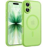 【4層緩衝&カメラ全面保護】TOCOL iPhone 17用 ケース Magsafe対応 ワイヤレス充電 マグネット搭載 カメラ保護 半透明マット 指紋防止 滑り止め 傷つき防止 全面保護 落下防止 耐衝撃 携帯ケース 6.3インチ（うすみどりいろ）