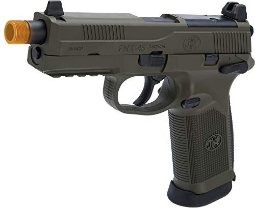 Evike FN Herstal FNX-45 Tactical Airsoft Gas Blowback Pistol by Cybergun w/Black Sheep Arms Custom Cerakote (Color: OD Green/Gun Only)