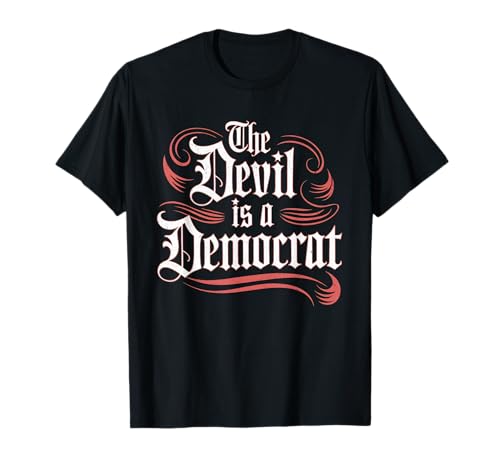 The Devil is A Democrat Tshirt Retro Democrats Liberal T-Shirt