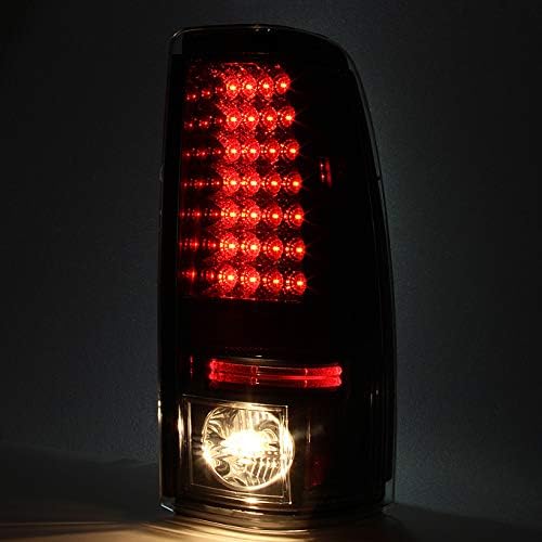 AKKON - For 03-06 Chevy Silverado 1500 2500 3500 Pickup Truck Rear LED Tail Lights Signal Brake Lamp Pair Smoked