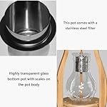 Cold Brew Coffee Maker, Iced Coffee Maker with Slow Drip Technology, Bamboo Stand and Borosilicate Glass Pot, 600ml Cold Brew Tower, for Home Office - Image 4