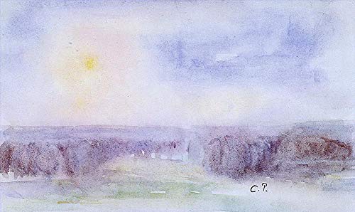Peinture à l'huile paysage à Eragny de Pissarro fait main par des professeurs