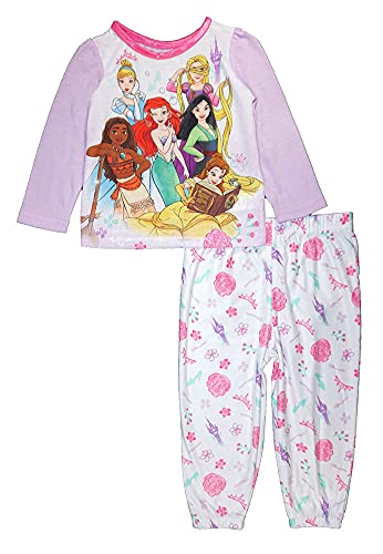 Disney Princess Little Girls' Toddler Two-Piece Pajama Pant Set