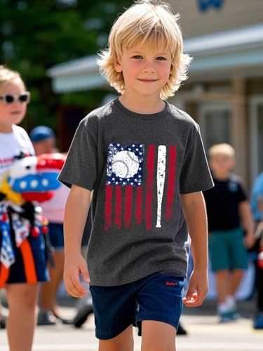 Kids 4th of July T-Shirt for Boys Patriotic Tops American Flag Shirts Independence Day Clothes Cotton Tees 2-10 Years3