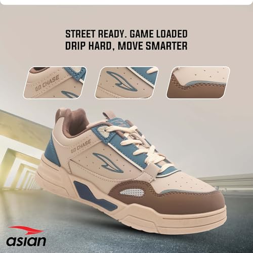 Image of ASIAN Tango-01 Men's Sneakers | Stylish Synthetic Upper, Air-Cooled Cushion Comfort, Durable PVC Sole | Daily Use Shoes for Office & Travel